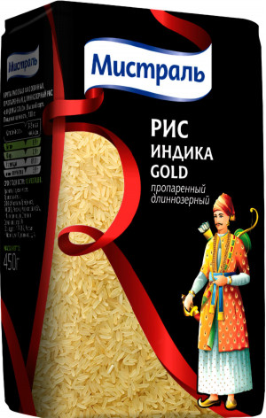 Рис Мистраль Индика Gold, Длиннозерный, 500 г